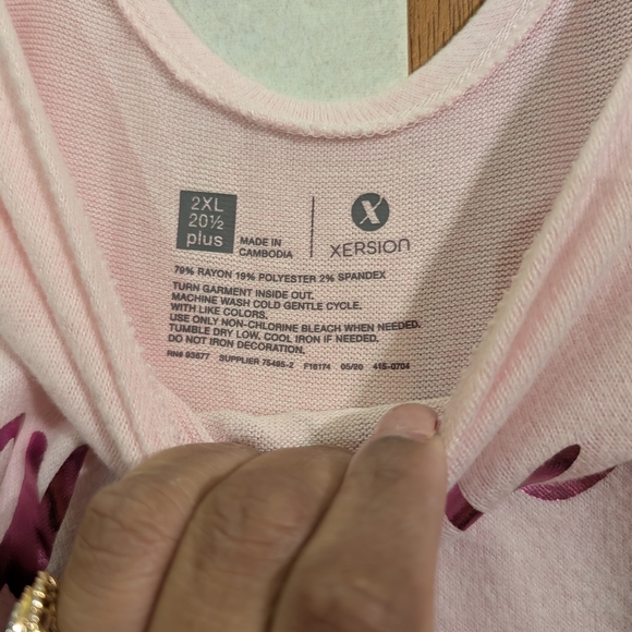 Xersion Pink Graphic Sweatshirt - Picture 4 of 7